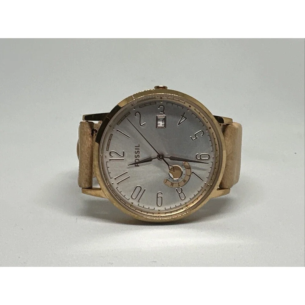 Fossil Vintage Muse ES3751 Women's Beige Leather Analog Dial Quartz Watch HME542